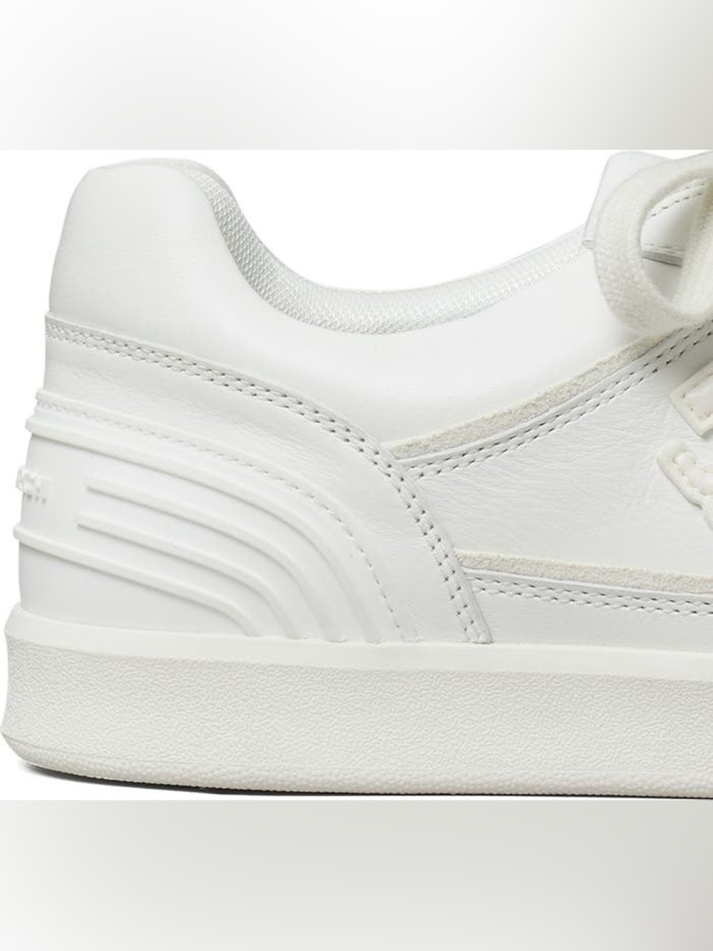 NEW NIB Tory Burch Clover Court Sneaker in Titanium White Size 10 Nappa Leather - Picture 5 of 16